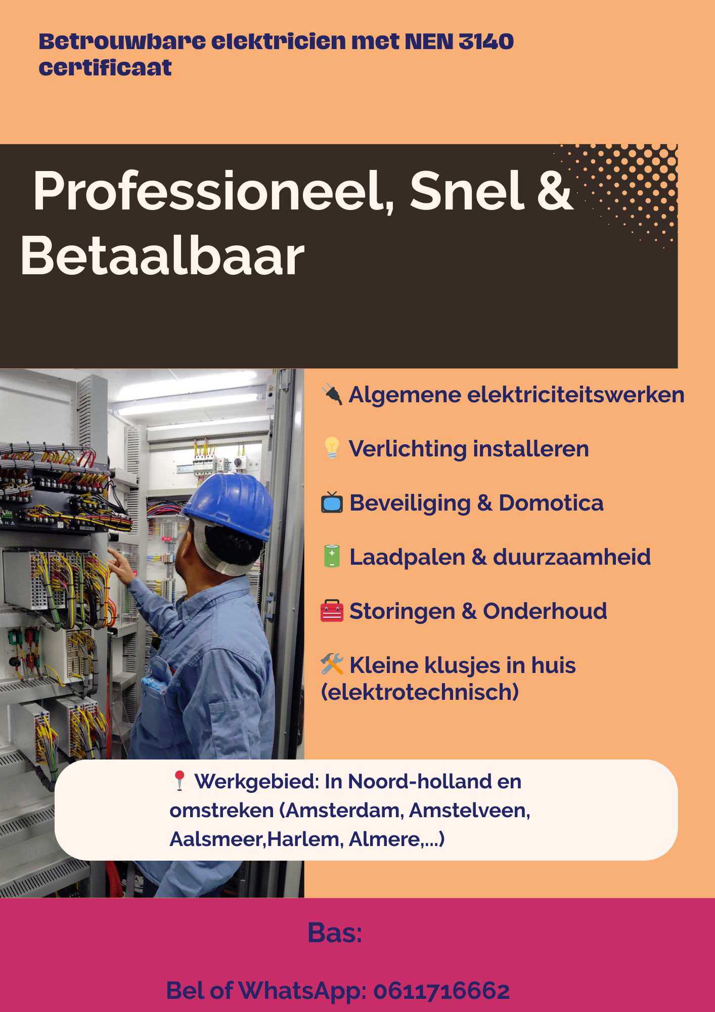 Flyer Elektricien Bas
